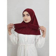 Erasra Class Cıtcıtlı Hazır Eşarp Şal Bone Hijap Bordo Renk