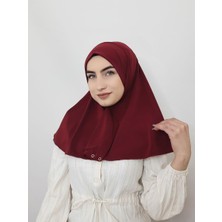 Erasra Class Cıtcıtlı Hazır Eşarp Şal Bone Hijap Bordo Renk
