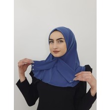 Erasra Class  Cıtcıtlı Hazır Eşarp Şal Bone Hijap Indigo Renk