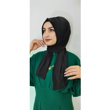 Erasra Class Büzgülü Hazır Şal Siyah Renk