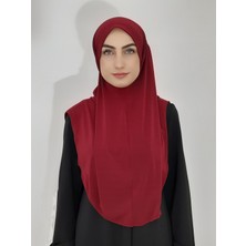 Erasra Class Namaz Örtüsü Khimar, Hazır Büyük Esarp, Malezya Modeli, Hijap ,hac Umre Icin Sandy Kumas Bordo Renk