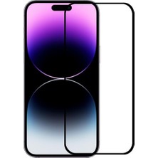 Basias Apple iPhone 15 / 15 Plus / 15 Pro / 15 Pro Max Uyumlu Tam Kaplayan Temperli Cam Ekran Koruyucu Siyah