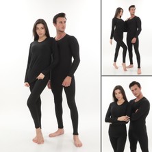 Sauna Suit Uzun Kollu Termal Içlik Takım Bay Bayan Unisex Atlet Tayt Şardonlu Pamuklu Kışlık Tayt