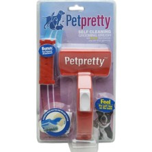 Pet Pretty Petpretty Basmalı Otomatik Temizlenen Kedi ve Köpek Tarak Tüy Toplama Tarağı