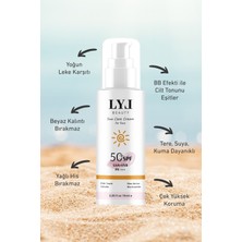 LYL Beauty Spf+50 Yoğun Leke Karşıtı Yüksek Korumalı Pembe Ton Eşitleyici Güneş Kremi