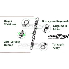 Portfish  BL-1019 Zincir Fırdöndü (3 Lü) No:12