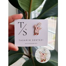 Tasarım Sentezi Rozet Metal Broş Yaka Okul Çantası Kıyafet Takı Aksesuar Tavsan Pijamalı Klipsli Rozet Mini
