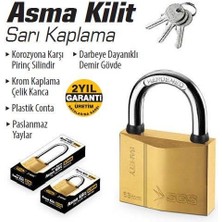 Sgs 1304 Sarı Asma Kilit Kısa 50 mm