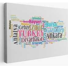 Doğal Tercih Iller Isimli Dekoratif Kanvas Tablo 1003