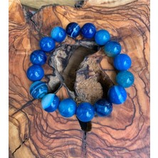 Nelleovana Mavi Akik Bileklik