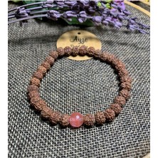 Nelleovana Rudraksha ( Rudrakşa) Tohumu, Pembe Kuvars Bileklik