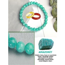 Nelleovana Doğal Taş Amazonit Huzur ve Uyumluluk Bilekliği + 1 Adet Akik Yüzük ile Gönderilir