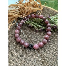 Nelleovana Unisex Mor Leipidolit Bileklik