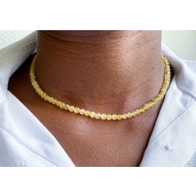 Nelleovana Gold Beril Taşı Doğaltaş Kolye 4 mm