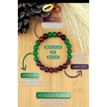 Nelleovana Doğal Taş Mutluluk Bilekliği + 1 Adet Akik Yüzük ile Gönderilir