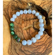 Nelleovana Kalsedon ve Rubizoit Bileklik