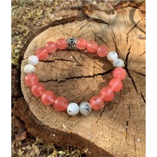 Nelleovana Pembe Kuvars ve Merlinit Bileklik