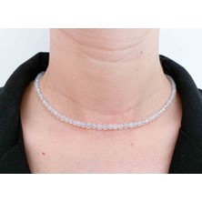 Nelleovana Topaz Kolye 4 mm Faset Kesim