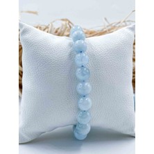 Nelleovana Akuamarin Doğal Taş Bileklik 8 mm