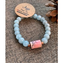 Nelleovana Aquamarine ve Rodonit Bileklik