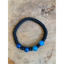 Nelleovana Oniks ve Mavi Akik Bileklik