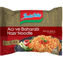 Indomie Gurme Acı ve Baharatlı Hazır Noodle 80 gr  (  12  Adet  )