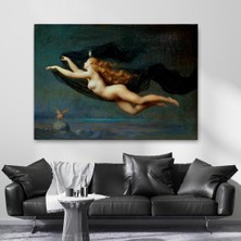Harita Sepeti La Nuit By Auguste Raynaud Kanvas Duvar Sanatı Tablo, Klasik SANAT-5406