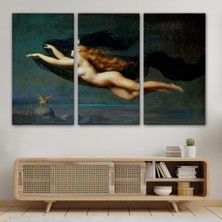 Harita Sepeti La Nuit By Auguste Raynaud Kanvas Duvar Sanatı Tablo, Klasik SANAT-5406