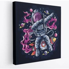 Harita Sepeti Dans Eden Astronot Kanvas TABLO-5069