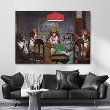 Harita Sepeti Cassius Marcellus Coolidge - Poker Oynayan Köpekler Eseri Kanvas TABLO-5170
