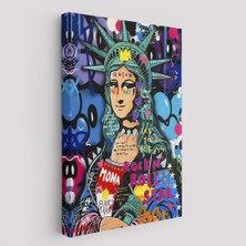 Harita Sepeti Mona Lisa Grafitti Pop Art Duvar TABLOSU -6216