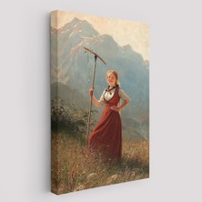 Harita Sepeti Alman Köylü Kızı Dekoratif Duvar TABLOSU-6146