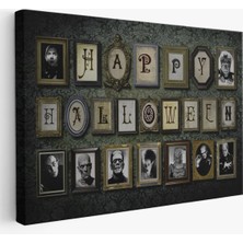 Harita Sepeti Ürpertici Karakterler  Vintage Korku Filmi Cadılar Bayramı Gotik Duvar TABLOSU-5195