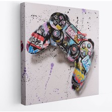 Harita Sepeti Joy Stick Graffiti Kanvas Duvar Tablosu, Banksy Sokak Graffiti POSTERI-5345