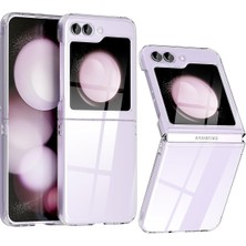 Microcase Samsung Galaxy Z Flip5 Sert Kristal Kapak Kılıf - Şeffaf AL3155