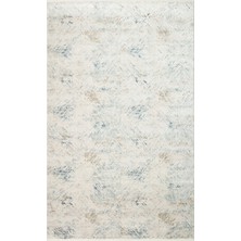 Eko Halı Palmıra Plm 03 Cream Blue Yumuşak Dokulu Yüksek Kaliteli Sık Dokuma Modern Makine Dokuması Halı