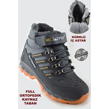 Ispartalılar 4619 Ortopedik Kaymaz Taban İçi Kürklü Kışlık Çocuk Bot Ayakkabı Jamper