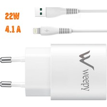 Weepy WPY-040L Ev Tipi Lightning Iphone Şarj Aleti 22W 4.1A