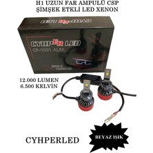 Cyhper Led Fiat Bravo 2009 H1 Uzun Far Ampulü Csp Şimşek Etkli LED Xenon Beyaz Renk