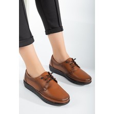 The Dortex Shoes   GKT011 Içi ve Dışı  Deri Topuk Jelli Ortopedik Günlük Anne Ayakkabısı