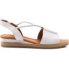 Wella 1276 Beyaz Kadın Sandalet