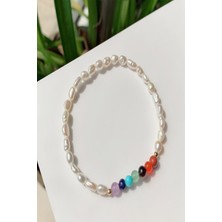 Nelleovana Doğal Taş Inci Çakra Bileklik 6 mm