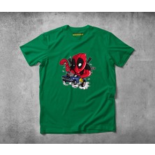 Freeyez Deadpool Basketball  Pamuklu Penye T-Shirt