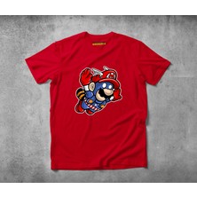 Freeyez Captain Mario  Pamuklu Penye T-Shirt