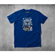 Freeyez Blue Mandalorian  Pamuklu Penye T-Shirt