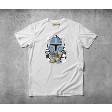 Freeyez Blue Mandalorian  Pamuklu Penye T-Shirt