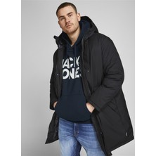 Jack & Jones Kapüşon Yaka Lacivert Erkek Sweatshırt 12163777_JJECORP Logo Sweat Hood No