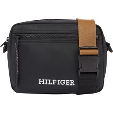 Tommy Hilfiger Siyah Erkek Postacı Çantası Th Monotype Ew Reporter