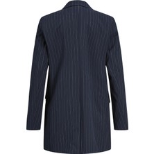 Jjxx Normal Bel Bol Kesim Lacivert Kadın Pantolon Jxmary Strıped Blazer Pnt Noos