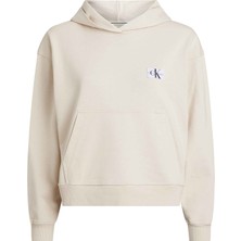 Calvin Klein Jeans Kapüşon Yaka Bej Kadın Sweatshırt J20J222732ABJ